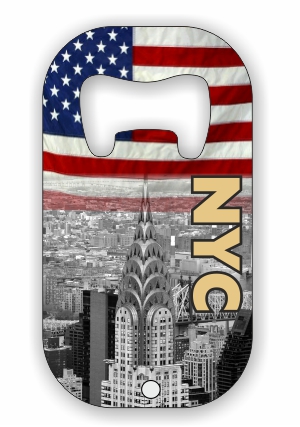 Mid-Town Manhattan, Chrysler NYC
38mm x 70mm Barblade/Bottleopener 